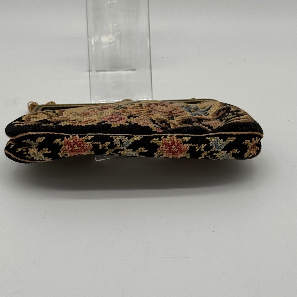 Antique 1920s Art Deco Made in Czechoslovakia Micro Petit Point Purse CrownClasp - Picture 6 of 14